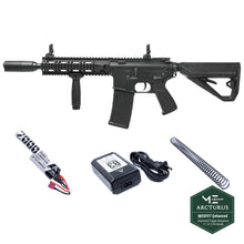 将图片加载到图库查看器，ARCTURUS LWT MK-II CQB 10&quot; AEG SPORT Black Starter Pack
