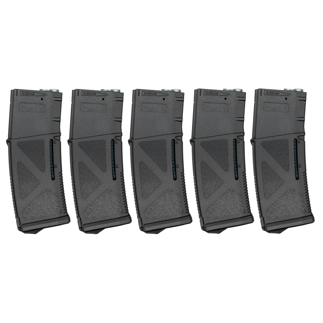 ARCTURUS M4/M16 MOD1 30/130Rds Variable-Cap Windowed EMM Magazine BLK [5-PACK]